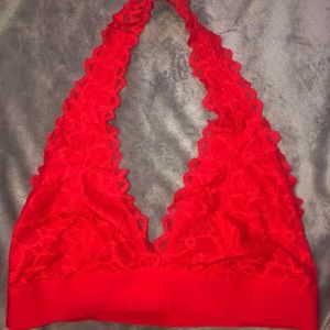 ACCEPTING ALL OFFERS Pink red lace bralete